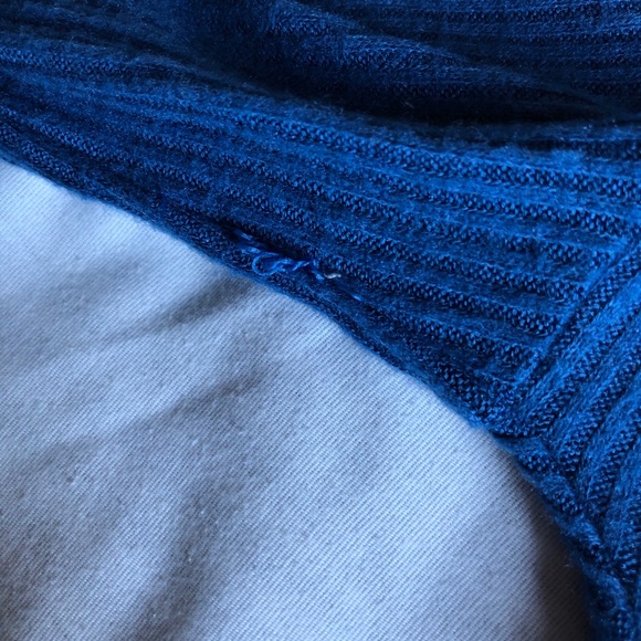 Aerie AE Plush Ribbed Turtleneck Chakra Blue - Picture 6 of 10